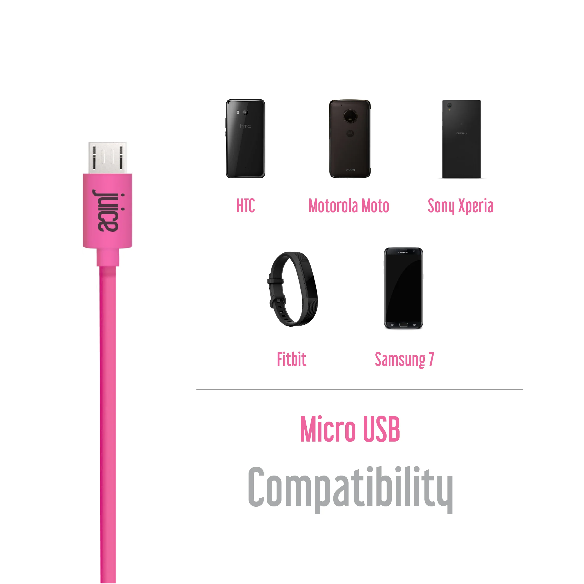 Juice 1 Amp CoppaFeel Micro USB Mains Charger with Integrated Cable - Image 4